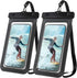 Waterproof Phone Pouch, Universal Dry Bag Case for iPhone 15 14 13 12 Pro Max, IPX8 Beach Essentials, 2 Pack - Black