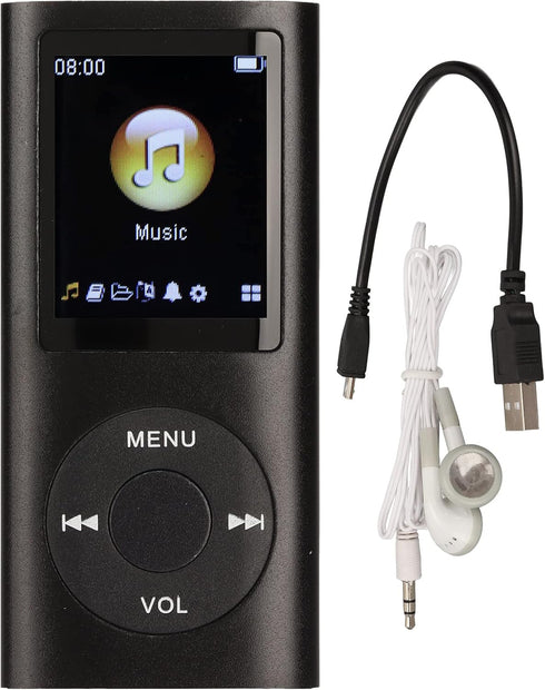 Tangxi MP3 Player/MP4 Player,MP4 Player with Earphones,Classic Digital 1.8 Inch LCD Screen,Support 64G