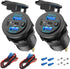 Hapytrip 2 Pack 12V USB Outlet 4 Port Car Charger, 78W Super Fast