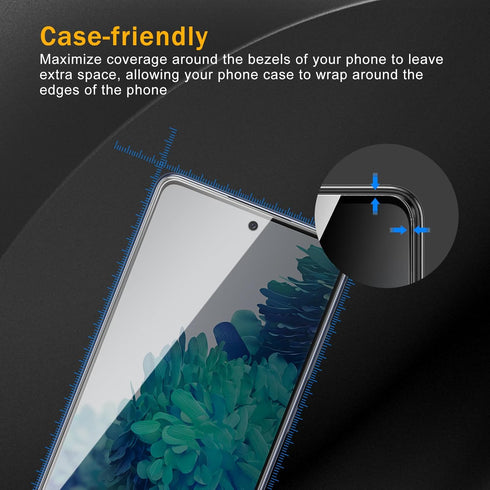 3 Pack Privacy Screen Protector for Samsung Galaxy S20 FE, Anti Spy Tempered Glass, 9H Hardness, Bubble Free,