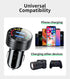 KEWIG 36W Fast Car Charger Adapter, Dual USB Car Charger with Colorful Voltmeter & ON/Off Switch