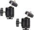 360 1/4 inch (2 Pack) Hot Shoe Mount Adapter Degree Swivel Mini Ball head with Screw for DSLR Camera, Monitor