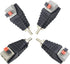 Poyiccot Speaker Wire to RCA Adapter Converter, 4 Pack for CCTV Video Audio Spring Press Type