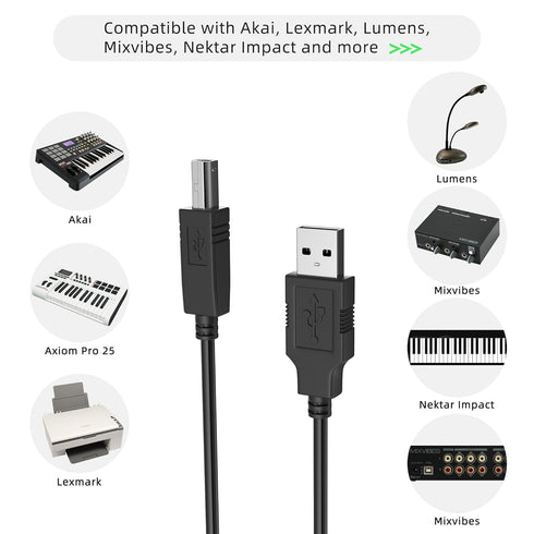 6ft 6000 6500 8000 4315 4315V 4500 6310 6500 7115 7350 D145 4315XI 4355 J3640 J3680 USB Cable Computer PC Laptop Data