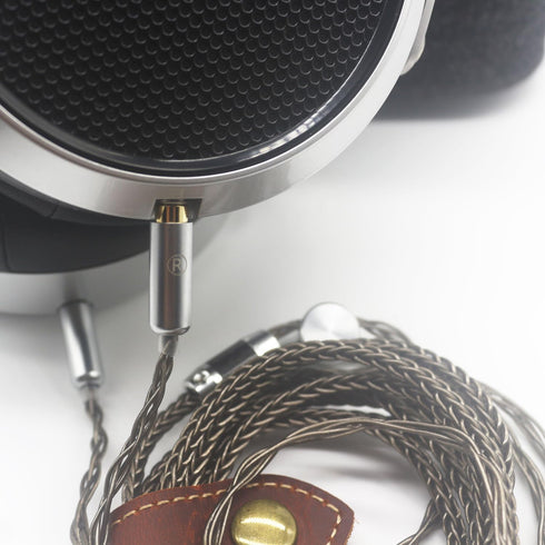 Youkamoo 8 Core Braided Silver Plated Replacement Cable for Hifiman HE4XX, 3.5mm to Dual 3.5mm Male