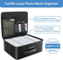Fireproof Safe Photo Storage Box, 18 Inner Clear Photo Cases, Portable Organizer with Lock and Handle