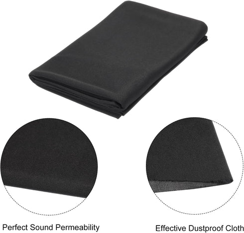 uxcell Black Speaker Mesh Grill Cloth Stereo Box Fabric Dustproof 100cm x 160cm (39 inches x 63 inches)