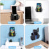 Self-Adhesive Phone Holder with Hooks, Charging Stand for Smartphones, Wall Bracket for Home Office RV, Black