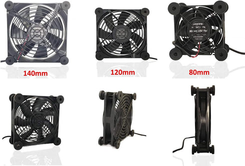 Easycargo Fan Anti Vibration Pads, Silicone Damper for Low Noise Fan 80mm, 92mm, 120mm, 140mm (Black 16-Pack)