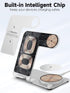 3 in 1 Wireless Charger, Aluminum Alloy Fast Charging Stand for iPhone 15/14/13/12/11, iWatch, AirPods Pro, Silver