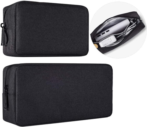 imComor Universal Electronics Accessories Case - 2-Pack Portable Soft Carrying Case Bag Wire Cable Organizer for Hard