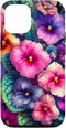African Violet Flower Decor iPhone 13 African Violets House Plants Indoor Flower Garden Art Design Case