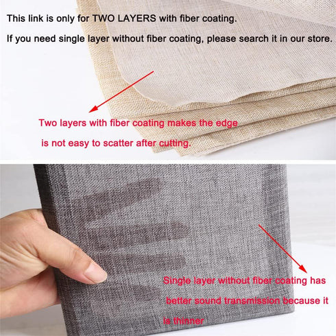 Flushbay Speaker Grill Cloth Linen Single Layer Speaker Fabric for Home Stage Speakers, Media Cabinet (Brown)