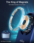 Magnetic Wireless Car Charger Compatible with iPhone 14/13/12 Series, Fast Charging Air Vent Phone Holder, Blue
