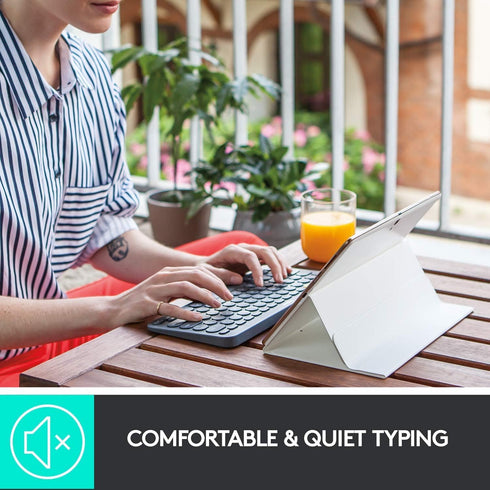 Logitech K380 Bluetooth Keyboard, Compatible with Windows, Mac, Chrome OS, Android, iPad, iPhone, Apple TV, Dark Grey
