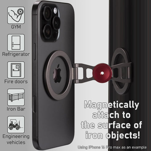 SHINEWEE 12-17/MagSafe Magnetic Phone Stand & Fidget Spinner Combo Hands-Free Holder for iPhone Cases Dual Magnetic