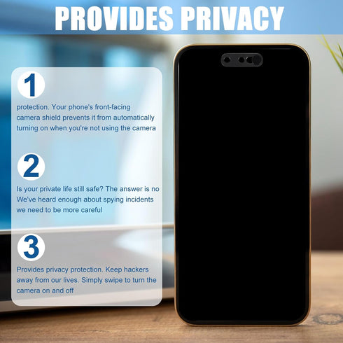 Fukaisu 2pcs 17/17p/17pm/16/15/14p, Front Camera Covers for iPhone Ultra Thin Selfie Phone Webcam Cover Slide Front