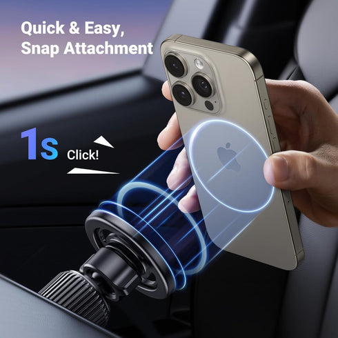 UGREEN Magnetic Car Phone Holder for MagSafe - Compatible with iPhone 15 Pro Max, Black