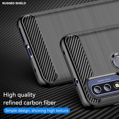 Protective Case for Motorola Moto G Pure, Fashion Non-Slip TPU Bumper with HD Screen Protector, Black