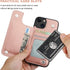 OT ONETOP 13 6.1 Inch(Rose ONETOP Compatible with iPhone Wallet Case with Card Holder, PU Leather Kickstand Card Slots