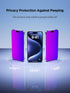 16 6.1 Inch, PDDKISS Compatible for iPhone Privacy Screen Protector Tempered Glass Purple Gradient Anti Spy Anti Blue