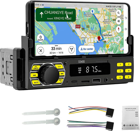ePathChina Car Audio Stereo, Single Din, Bluetooth, No CD DVD Player, FM Radio