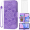 Asuwish Wallet Case for Samsung Galaxy A15 5G - Leather Flip, Tempered Glass Protector, Card Holder, Purple.