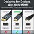 Twozoh Micro HDMI Cable 3.3ft, Gold-Plated & Braided, Supports 1080P for Laptop, Projector, HDTV