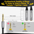 1/4 inch TS Mono Splitter Y Adapter, 6.35mm Mono Male to Dual Female Jack, Quarter inch Audio Speaker Splitter Cable