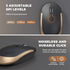 Vssoplor Wireless Keyboard and Mouse Combo, 2.4GHz Rechargeable Quiet Full-Size Set for Windows, Laptop, PC