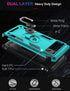 IKAZZ Google Pixel 6 Case, Military Grade Shockproof Heavy Duty Protection with Magnetic Kickstand, Turquoise