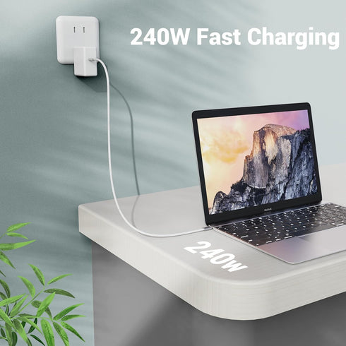 2FT USB 4 Cable, 240W Short C Cable, 40Gbps High Speed Data Transfer, 8K 60Hz Single & Dual 4K 60Hz Video Output