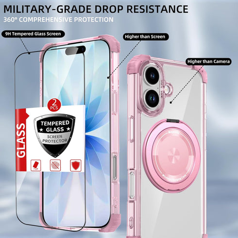 IYTRRYH 17 2 17 360 for iPhone Case Magnetic Compatible with MagSafe Wireless Charging,with Screen Protectors