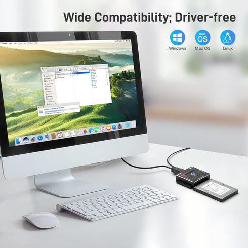 FIDECO SATA/IDE to USB 3.0 Adapter Cable for 2.5/3.5 Inch HDD SSD, 16TB Support