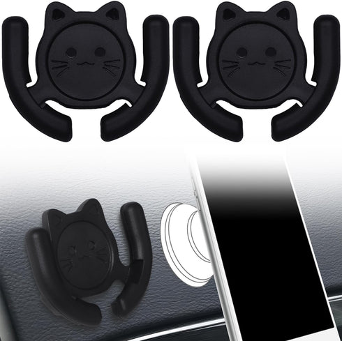 Multi-Surface Holder Car Mount 2 Pack for Popsocket Holder Grips, Cute Cat with Strong Adhesive Sticky Pad