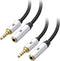 Cable Matters 2-Pack 6 ft Headset Extension Cable (3.5mm/TRRS, Gaming Headset) with Mic Support in Black