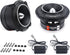 RECOIL TW250 High Compression Car Bullet Super Tweeters, 1-Inch Voice Coil, 400 Watts Max, Pair