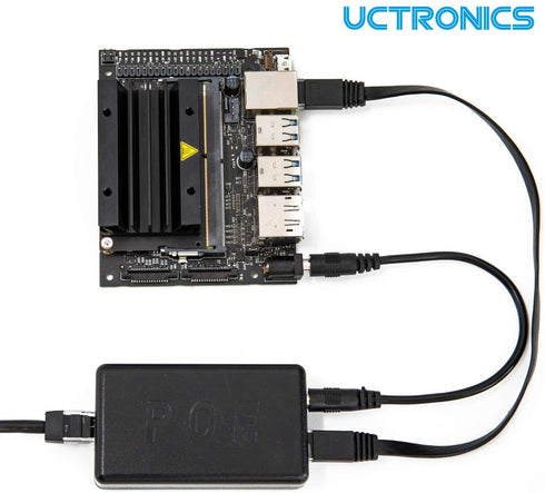 UCTRONICS PoE Splitter 5V 4A for Raspberry Pi 4 & Jetson Nano, Active PoE+ to Barrel Jack or USB-C Adapter