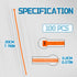 8 inch Cable Ties for Easy-Use Cable Management, 100 Pcs in Orange for Home, Office, and Outdoors