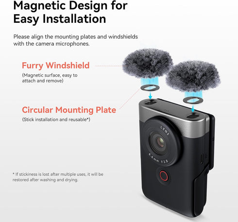 SmallRig Cage Kit for Canon PowerShot V10, Includes Furry Windshields, Lens Cap, Storage Bag, Reduces Wind Noise