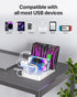 SooPii Premium 6-Port USB Charging Station Organizer for Multiple Devices, 6 Short Charging Cables and One Upgraded