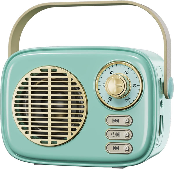 aipidmaga Retro Bluetooth Speaker,Vintage Decor,Mini Wireless Bluetooth Speaker,Gifts for Teenage Girls Women,Cute Portable