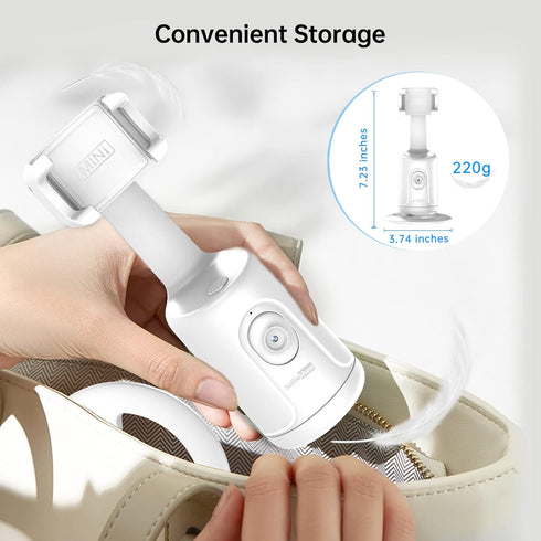 SelfieShow 360 Auto Tracking Phone Holder, Auto Face Tracking Tripod, Portable All-in-one Smart Selfie Stick Rotation