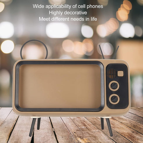 Hztyyier Desk Mobile Phone Bracket Cell Phone Stand Retro TV Phone Holder Mobile Holder Desktop Phone Holder Stand