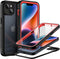 BEASTEK iPhone 14 Plus Waterproof Case, Red FSN Series, Underwater Shockproof Dustproof with Built-in Screen Protector