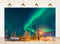 LidyMini 8x8ft Fabric Vibrant Aurora Borealis Backdrop Glowing Northern Lights Background for Night