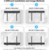 CABTE 22 lbs, Soundbar Mount with Adjustable Height, Sound bar Mount up to Soundbar Mount Under TV or Above TV