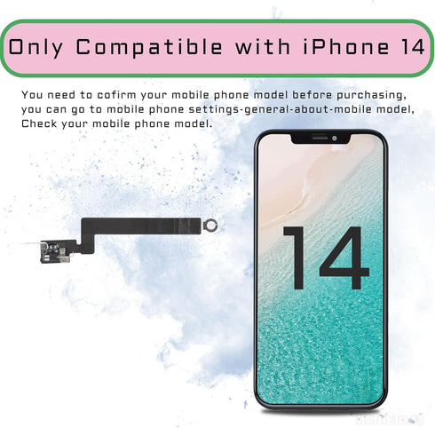 iPhone 14 Bluetooth Antenna Signal Flex Cable Replacement, Wireless Antenna Flex Connection Part with Repair Tool Kit
