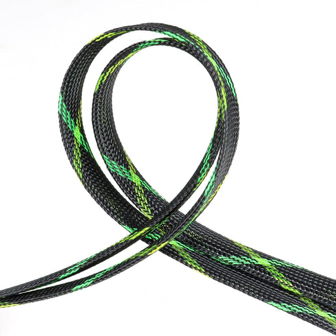 YOUBO Braided Cable Sleeve, 33ft Expandable Wire Loom for Automotive Wiring Harness &