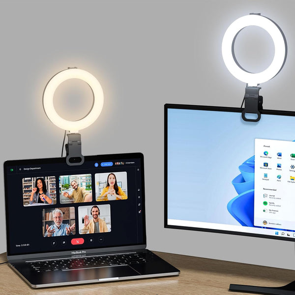 WINDESHI Ring Light for Computer Video Conference - Webcam Light for Monitor Clip